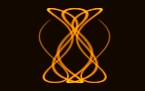 Orange genie abstract sketch image